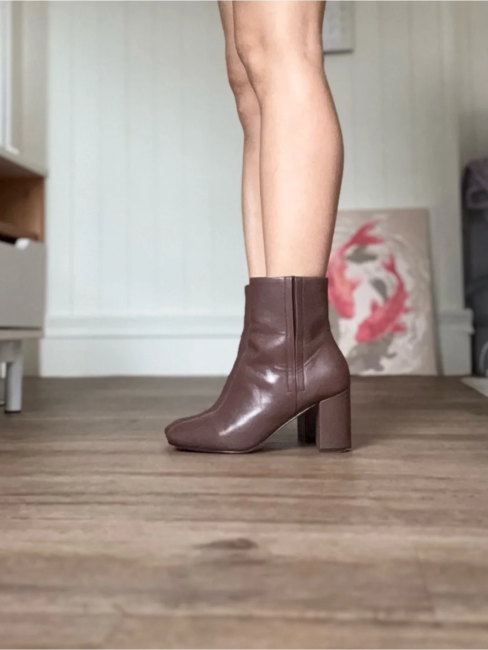 Cole Haan Valley Leather Ankle Booties - Chestnut/Light Brown